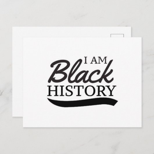 Ich bin schwarze Geschichte Postkarte (Vorne/Hinten)