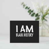 Ich bin schwarze Geschichte Postkarte (Stehend Vorderseite)