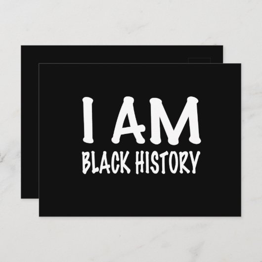 Ich bin schwarze Geschichte Postkarte (Vorne/Hinten)