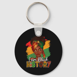 Ich bin schwarze Geschichte Schwarze Frauen Afro H Schlüsselanhänger