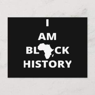 Ich bin schwarze Geschichte - Schwarzer Geschichts Feiertagspostkarte