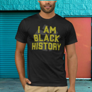 Ich bin schwarze Geschichte - Schwarzes Faustgrafi T-Shirt