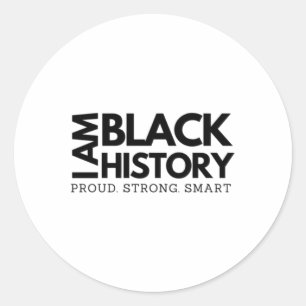 Ich bin schwarze Geschichte stolz auf starke Smart Runder Aufkleber