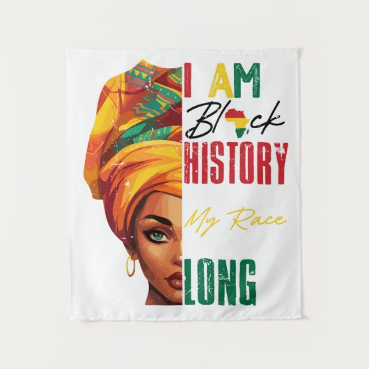 Ich bin schwarze Geschichte Wandteppich (Vorderseite)