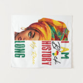 Ich bin schwarze Geschichte Wandteppich (Vorderseite (Horizontal))