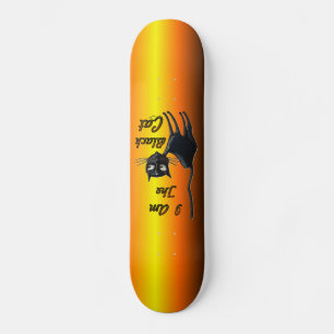Ich bin schwarze Katze Skateboard