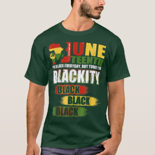 Ich bin schwarze schwarze Afroamerikaner, Frauen J T-Shirt