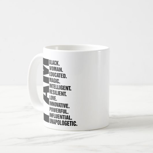 Ich bin schwarze Tasse (Vorderseite Links)