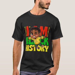 Ich bin Schwarzer Geschichte Afro-Junge Kinder Sch T-Shirt