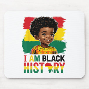 Ich bin Schwarzer Geschichte Afro-Junge Kleiner Me Mousepad