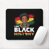 Ich bin Schwarzer Geschichte Afro-Junge Little Mel Mousepad (Mit Mouse)
