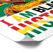 Ich bin Schwarzer Geschichts-Afro-Junge Little Mel Poster (Ecke)