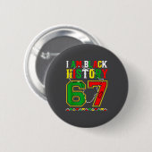 Ich bin Schwarzer Geschichtsmonat 67 Meme Afroamer Button (Vorne & Hinten)