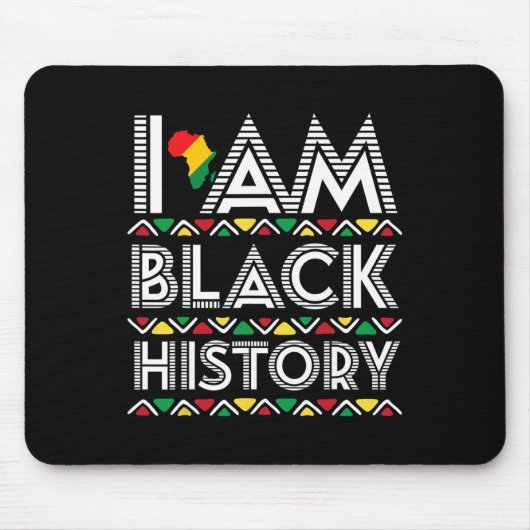 Ich bin Schwarzer Geschichtsmonat Afrika Aborigina Mousepad (Vorne)