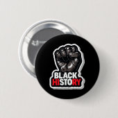 Ich bin Schwarzer Geschichtsmonat Afrikanischer St Button (Vorne & Hinten)