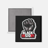 Ich bin Schwarzer Geschichtsmonat Afrikanischer St Magnet (Vorderseite/Rückseite)