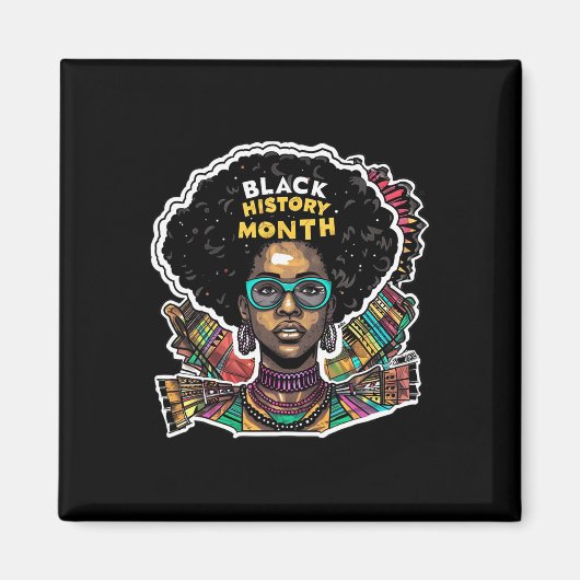 Ich bin Schwarzer Geschichtsmonat Afrikanischer St Magnet (Vorne)