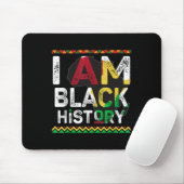 Ich bin Schwarzer Geschichtsmonat Afrikanischer St Mousepad (Mit Mouse)