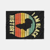 Ich bin Schwarzer Geschichtsmonat Afro Afrikanisch Fleecedecke (Vorderseite (Horizontal))