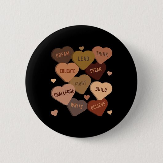 Ich bin Schwarzer Geschichtsmonat Afro Afroamerika Button (Vorderseite)