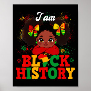 Ich bin Schwarzer Geschichtsmonat Afroamerikaner A Poster