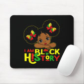 Ich bin Schwarzer Geschichtsmonat Afroamerikaner S Mousepad (Mit Mouse)