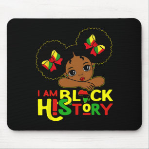 Ich bin Schwarzer Geschichtsmonat Afroamerikaner S Mousepad