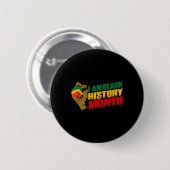 Ich bin Schwarzer Geschichtsmonat Afroamerikanisch Button (Vorne & Hinten)