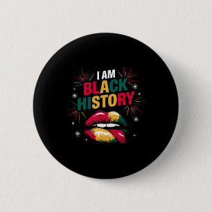 Ich bin Schwarzer Geschichtsmonat Afroamerikanisch Button