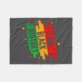 Ich bin Schwarzer Geschichtsmonat Afroamerikanisch Fleecedecke (Vorderseite (Horizontal))
