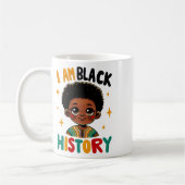 Ich bin Schwarzer Geschichtsmonat Afroamerikanisch Kaffeetasse (Links)