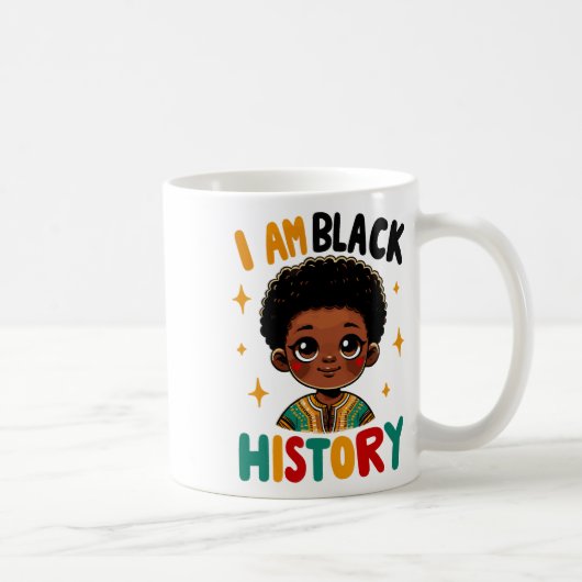 Ich bin Schwarzer Geschichtsmonat Afroamerikanisch Kaffeetasse (Rechts)