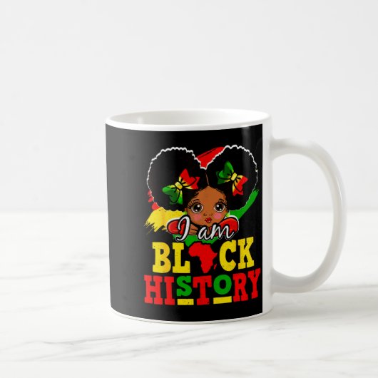 Ich bin Schwarzer Geschichtsmonat Afroamerikanisch Kaffeetasse (Rechts)