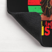 Ich bin Schwarzer Geschichtsmonat Afroamerikanisch Mousepad (Ecke)