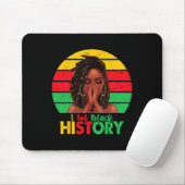 Ich bin Schwarzer Geschichtsmonat Afroamerikanisch Mousepad (Mit Mouse)