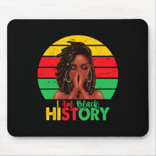 Ich bin Schwarzer Geschichtsmonat Afroamerikanisch Mousepad