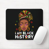 Ich bin Schwarzer Geschichtsmonat Afroamerikanisch Mousepad (Mit Mouse)