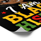 Ich bin Schwarzer Geschichtsmonat Afroamerikanisch Poster (Ecke)