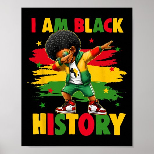Ich bin Schwarzer Geschichtsmonat Afroamerikanisch Poster (Vorne)