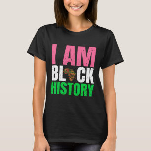 Ich bin Schwarzer Geschichtsmonat Juneteenth Pink T-Shirt