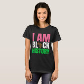 Ich bin Schwarzer Geschichtsmonat Juneteenth Pink T-Shirt (Vorne ganz)