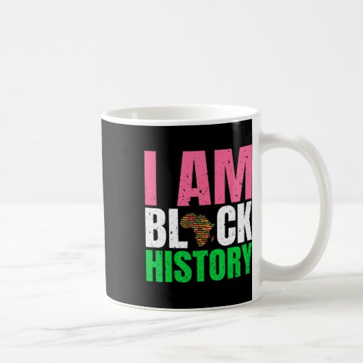 Ich bin Schwarzer Geschichtsmonat Juneteenth Rosa  Kaffeetasse (Rechts)