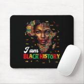 Ich bin Schwarzer Geschichtsmonat Karte Afrika Afr Mousepad (Mit Mouse)