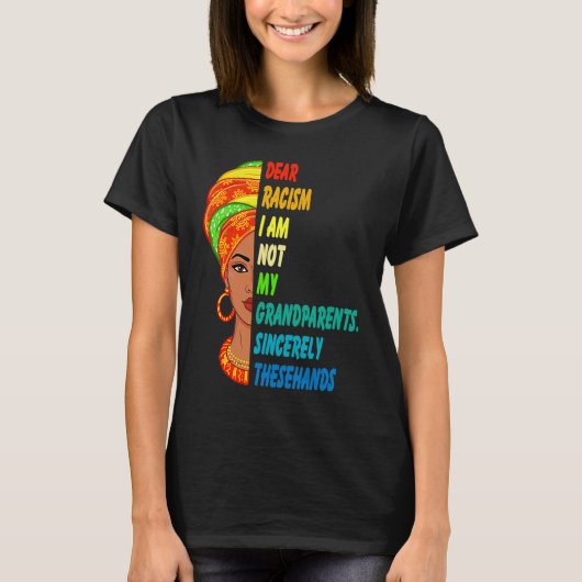 Ich bin Schwarzer Geschichtsmonat Schwarze Königin T-Shirt (Vorderseite)