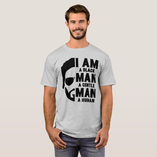 ICH BIN SCHWARZER MANN (Bart) T-Shirt (Vorne ganz)