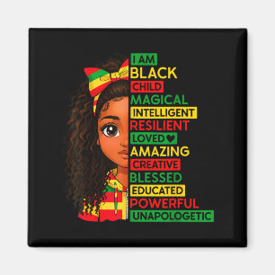 Ich bin schwarzes Kind Geschichtsmonat afrikanisch Magnet