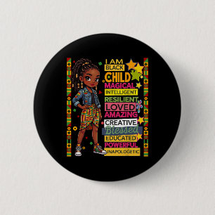 Ich bin Schwarzes Kind Geschichtsmonat Afroamerika Button