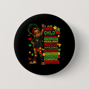 Ich bin Schwarzes Kind Geschichtsmonat Afroamerika Button