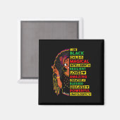Ich bin Schwarzes Kind Geschichtsmonat Afroamerika Magnet (Vorderseite/Rückseite)