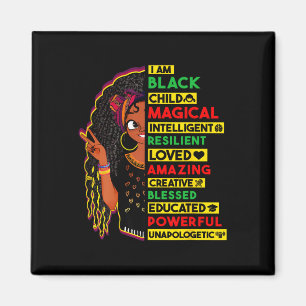 Ich bin Schwarzes Kind Geschichtsmonat Afroamerika Magnet